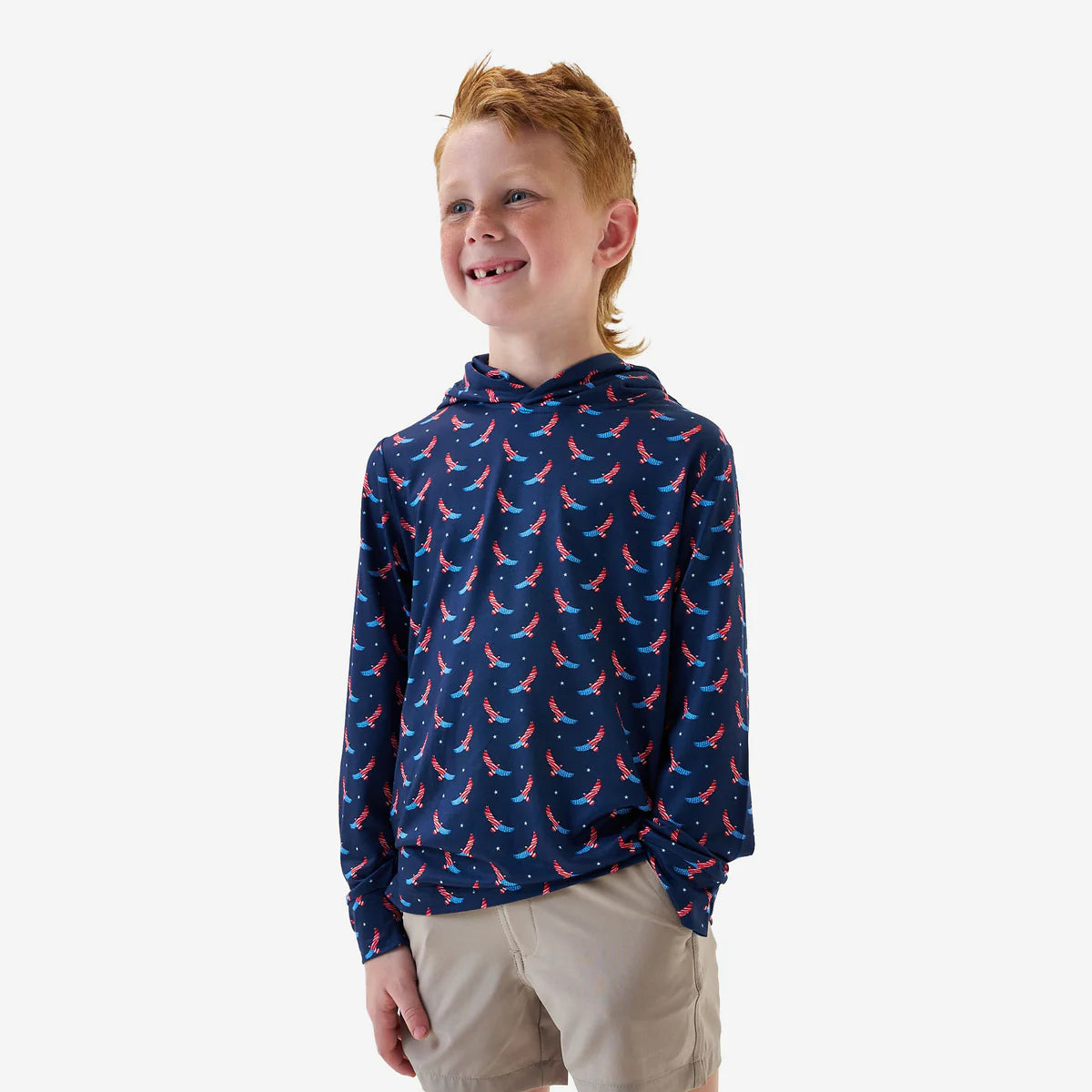 Boy's Burlebo USA Eagle Performance Hoodie Y-PH-UEAG
