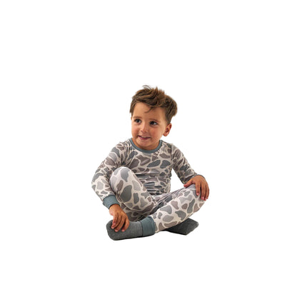 Boy's Burlebo Pajama Set Classic Deer Camo