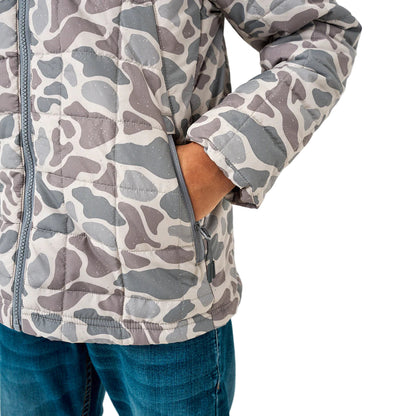 Boy's Burlebo Classic Deer Camo Puffer Jacket 