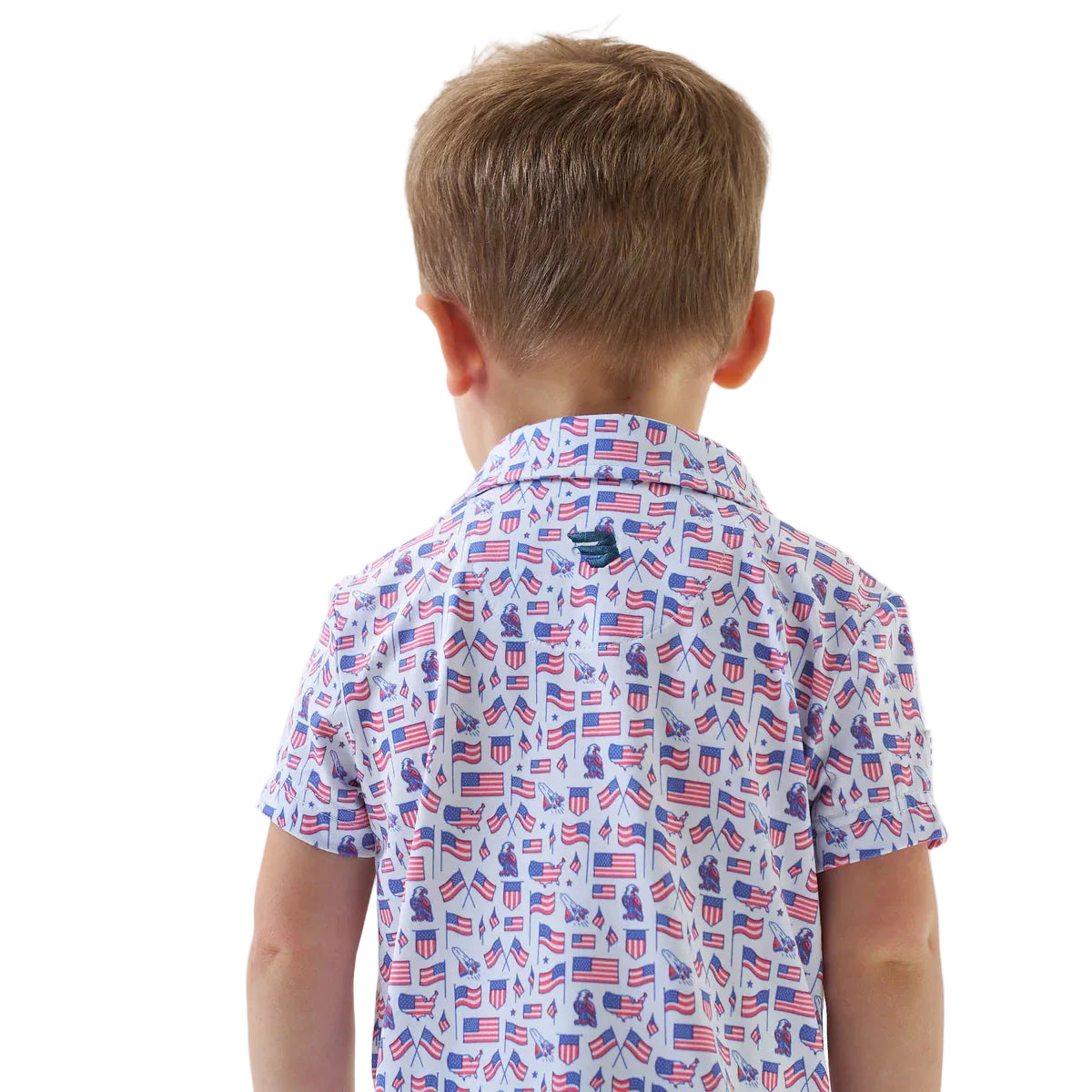 Boy's Burlebo Old Glory Performance Polo Y-PP-OLDG