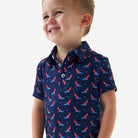 Boy's Burlebo Navy USA Eagle Performance Polo Y-PP-UEAG