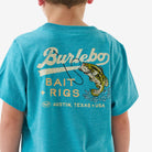 Boy's Burlebo Cyan Baits and Rigs Short Sleeve T-shirt Y-SST-BAR-CYN