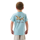 Boy's Burlebo Sky Blue Flying Mallards Short Sleeve T-shirt Y-SST-FM-SB