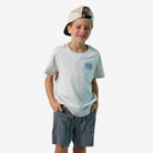 Boy's Burlebo Ash Gray Mountain Range Short Sleeve T-Shirt Y-SST-MRNG-AG