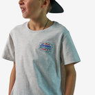 Boy's Burlebo Ash Gray Mountain Range Short Sleeve T-Shirt Y-SST-MRNG-AG