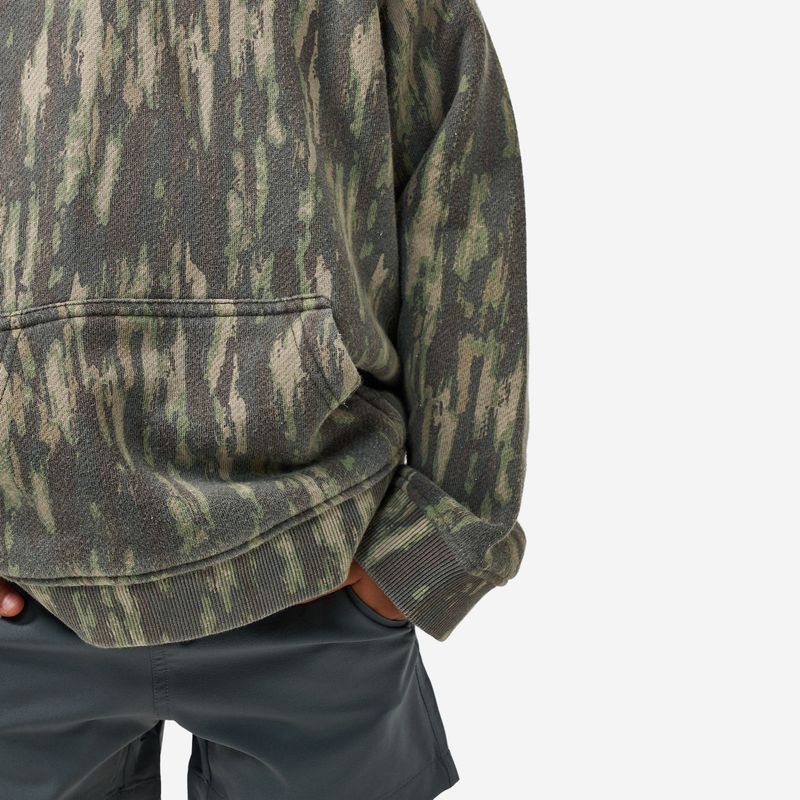 Burlebo Boy's Midland Camo Vintage Washed Hoodie Y-VWFH-MIDC