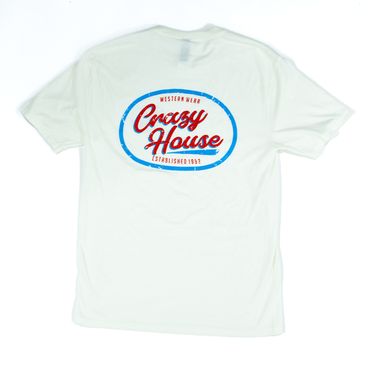 Crazy House Red and Blue Circle Specialty T-shirt