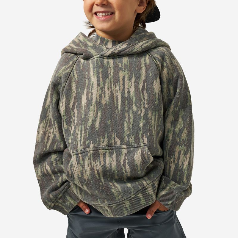 Burlebo Boy's Midland Camo Vintage Washed Hoodie Y-VWFH-MIDC
