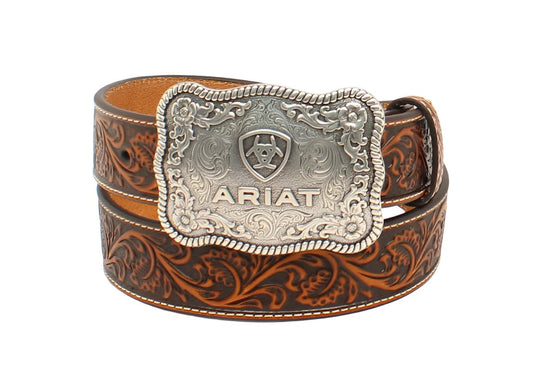 Ariat Floral Embossed Belt - Crazy House Western Wear