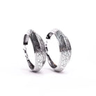 Women's West & Co Burnished Silver Tooled Hoop Earring E342BS