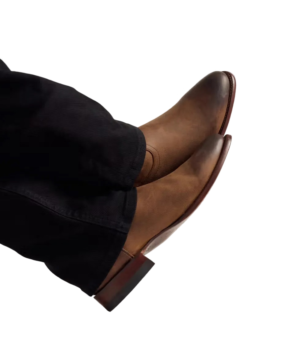 Tecovas Men's Cafe Goat The Earl Round Toe Boots M10002CAF