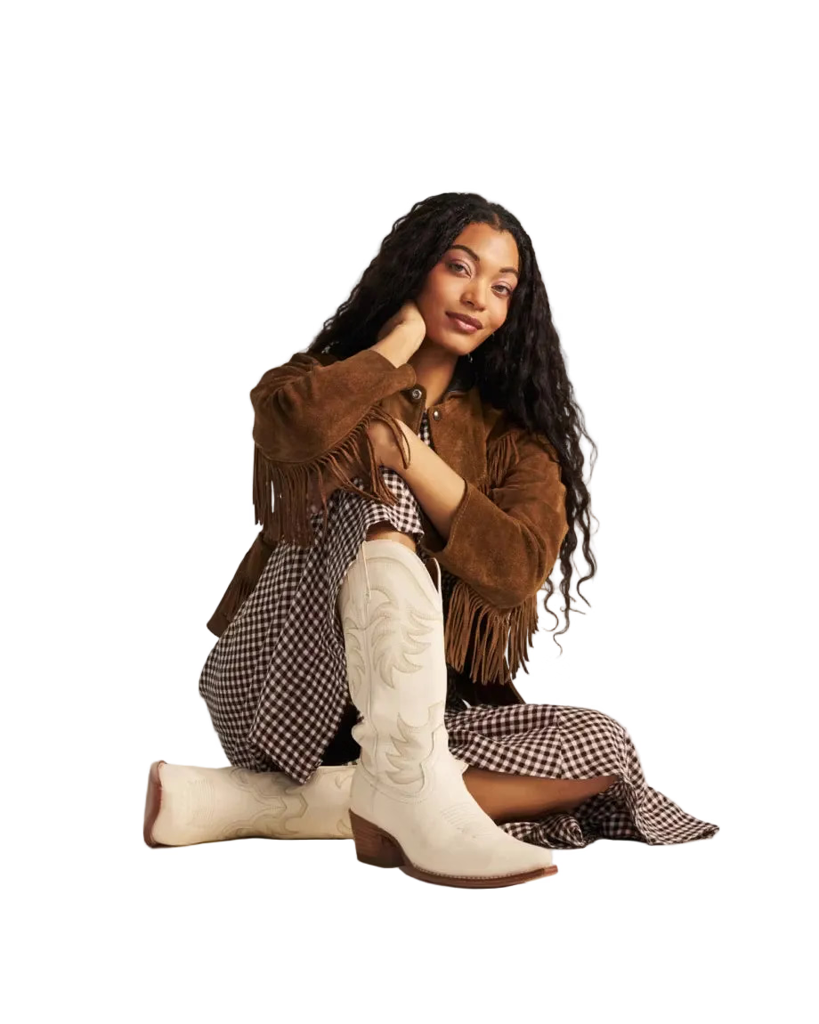 Tecovas Women's Bone Cowhide Snip Toe Boots W20007BON