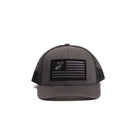 Crazy House Unisex Grey and Black Snapback with Jackelope Flag Patch - Crazy House Western Wear