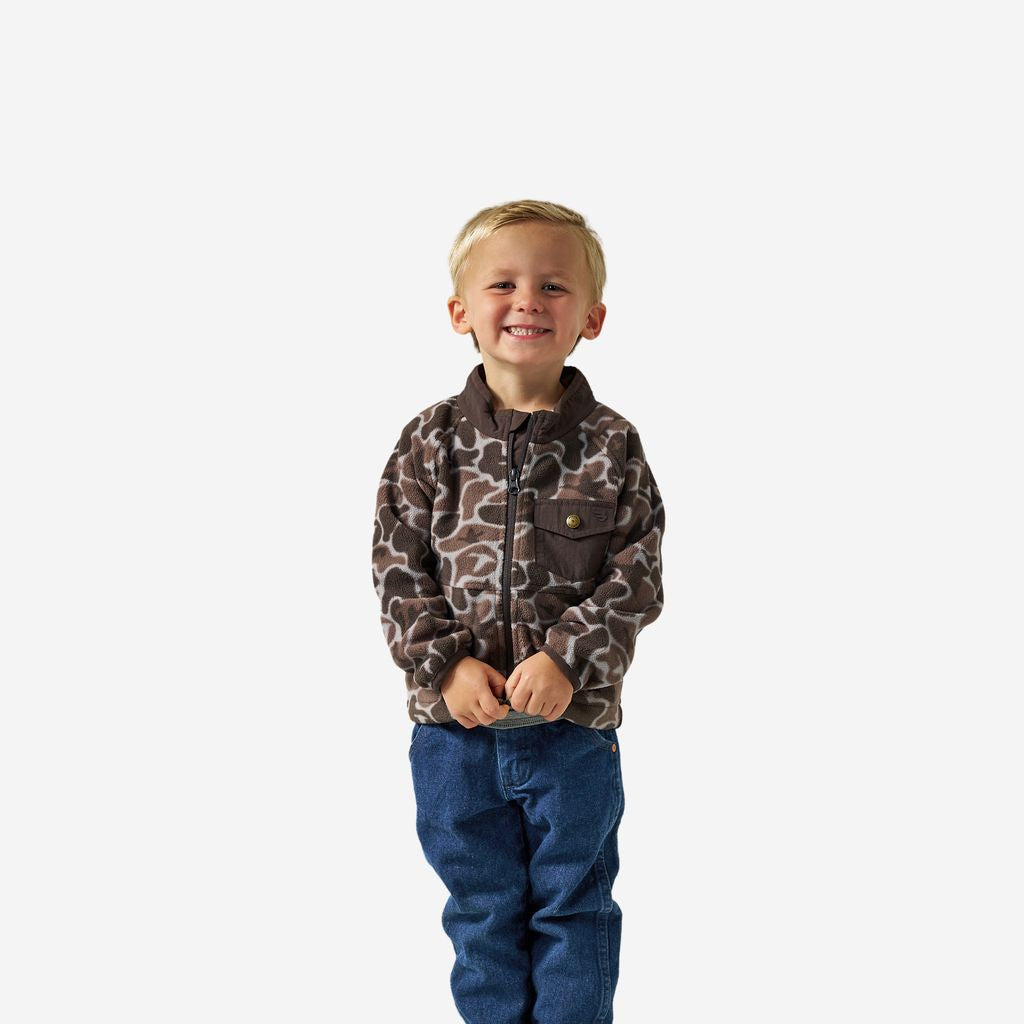 Burlebo Boy's Mallard Mayhem Camo Microfleece Y-MICFZJ-MMAYC-B