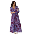 Women's Vacasun Maroon and Blue Maxi Dress