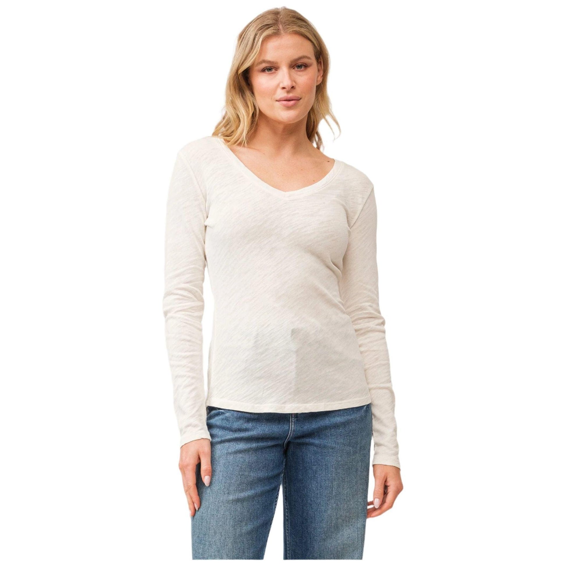 DearJohn Alina V-Neck Long Sleeve T-Shirt - Crazy House Western Wear