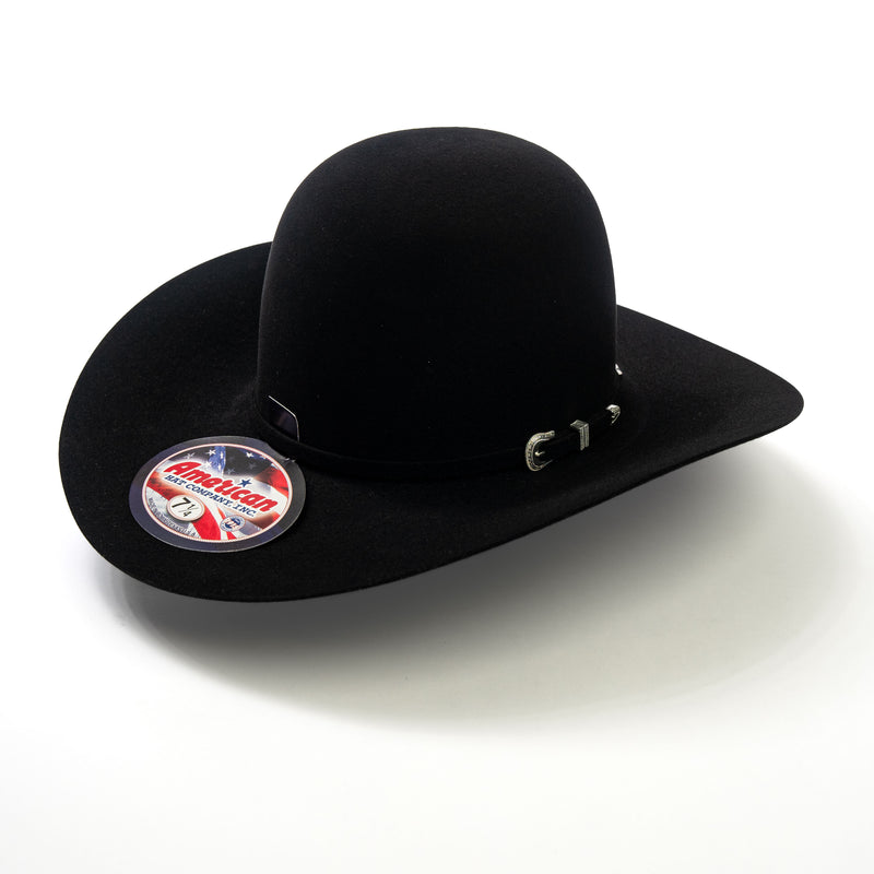American 7X Black 4 1/2" Felt Hat - Crazy House Western Wear