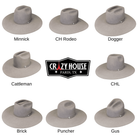 American 7X Pecan 4 1/2" Felt Hat - Crazy House Western Wear