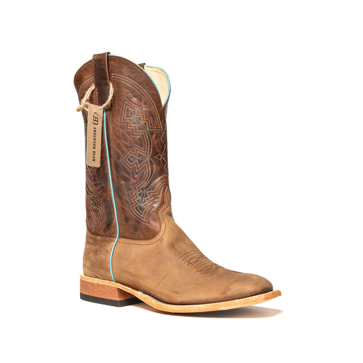 Anderson Bean Men's Dark Brown Barcelona Square Toe Boots S5004