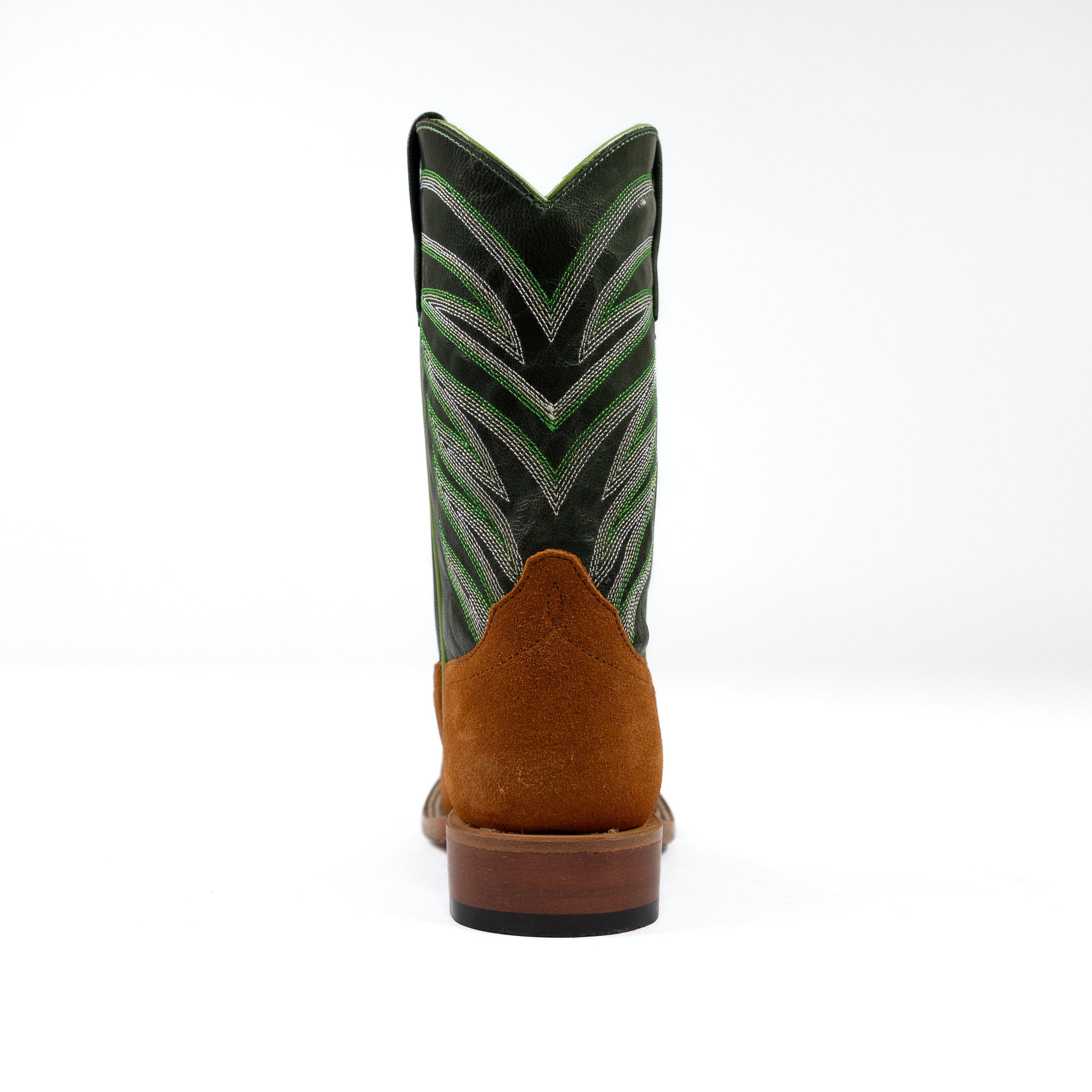 Anderson Bean Kids Tan Suede with Emerald Explosion Top ABK3012