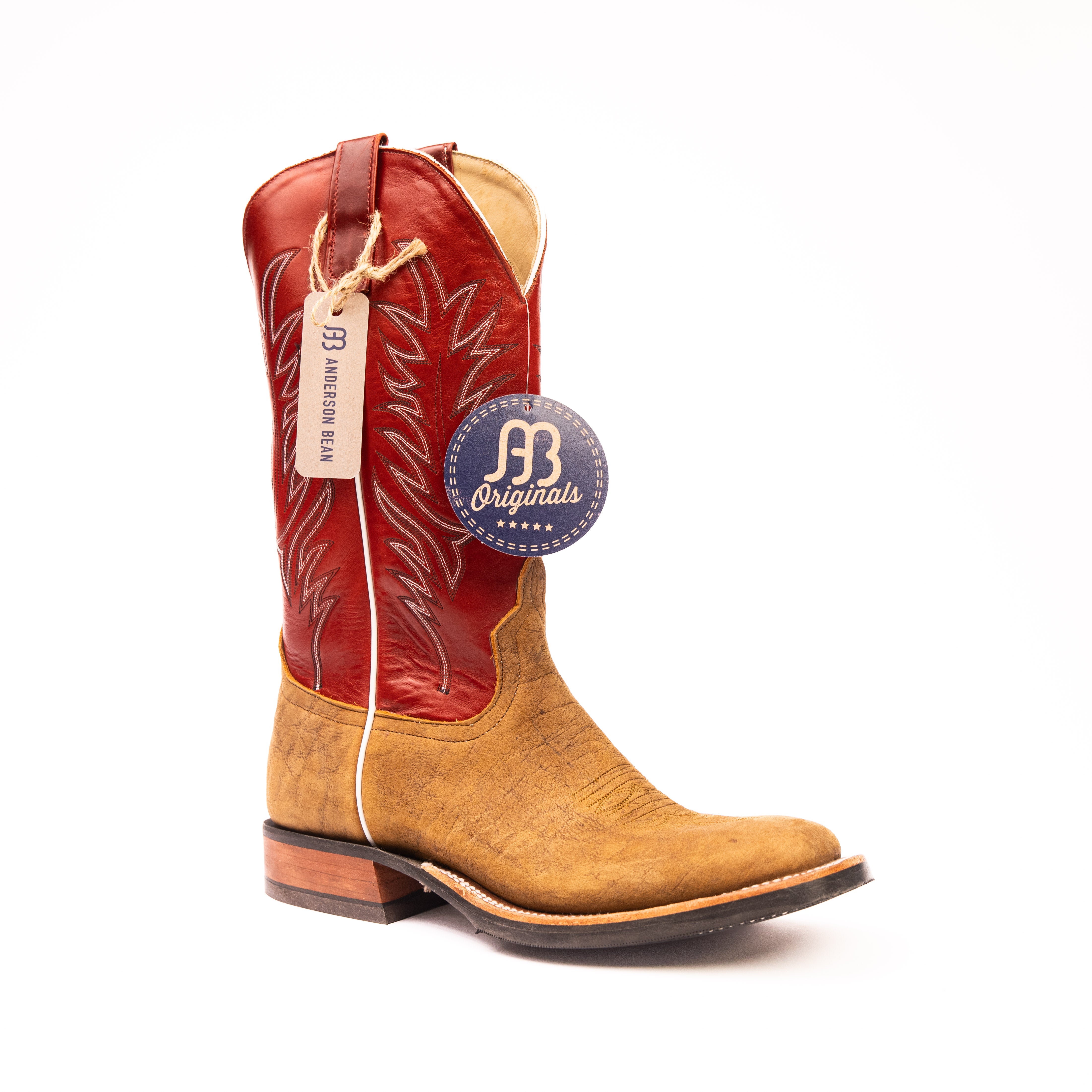 Anderson Bean Natural Brahma Bison Square Toe Boots – Crazy House