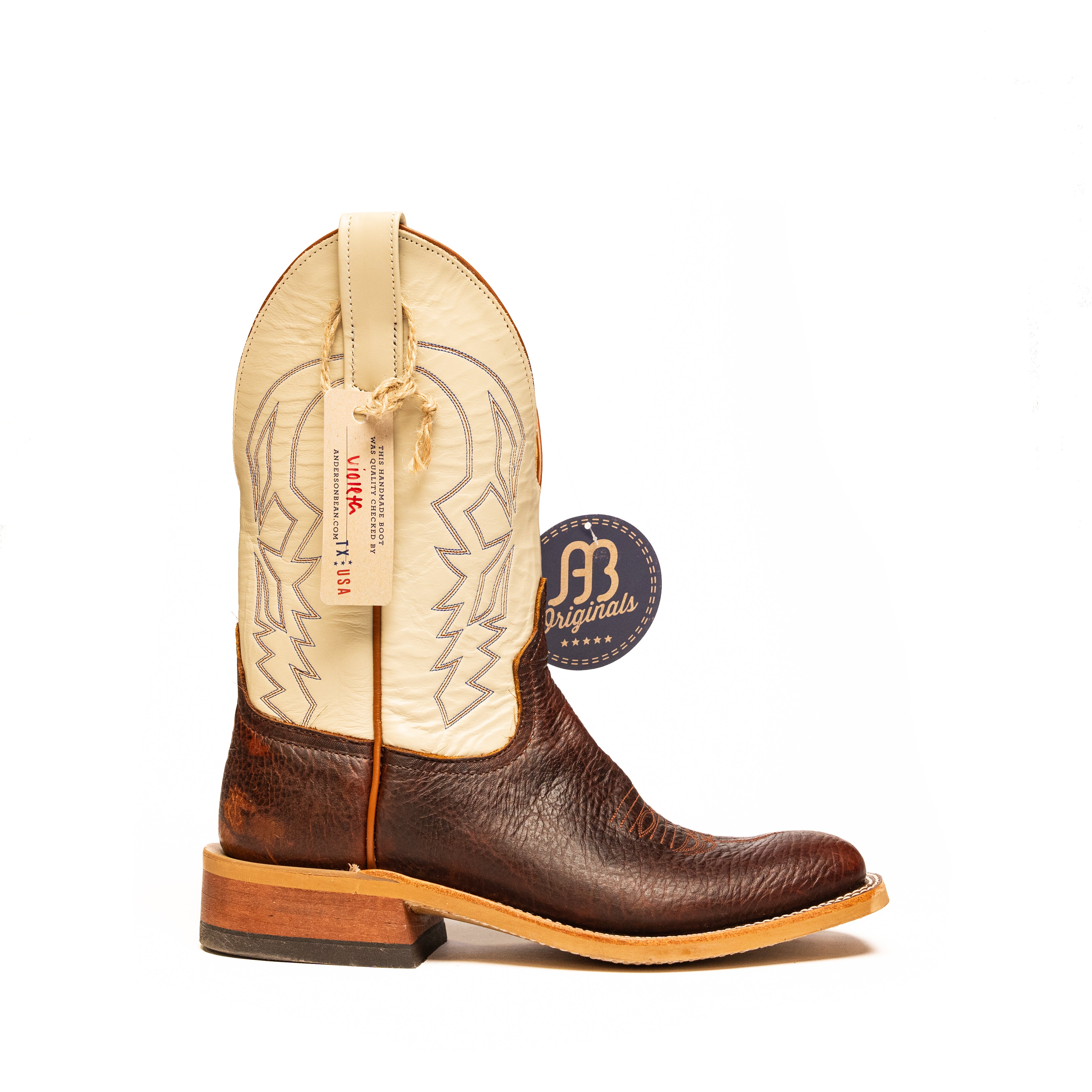 Anderson Bean Dark Brown Mike Tyson Bison Square Toe Boots – Crazy