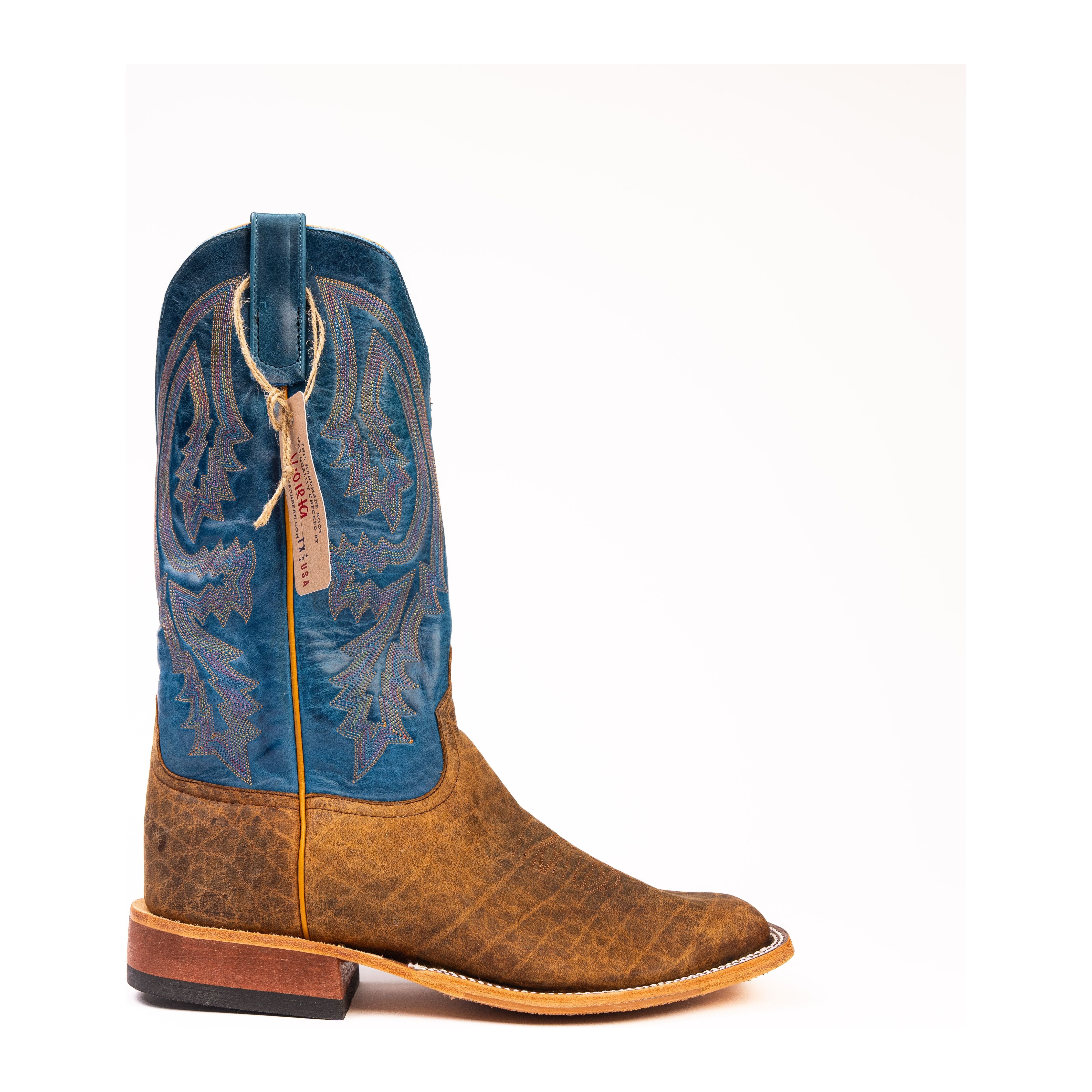 Anderson Bean Men's Natural Brahma Bison Square Toe Boots S5003