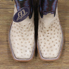 Anderson Bean Tan Vintage Full Quill Ostrich with 13" Black Aniline Top - Crazy House Western Wear