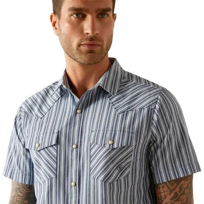 Men's Ariat Hyder Retro Short Sleeve Western Shirt 10054700 - Crazy House Western Wear