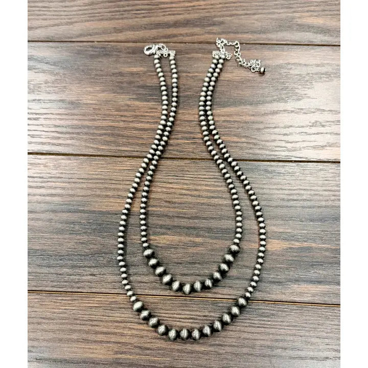 Isac Trading Womens 24" Western Bead 2-Strand Necklace