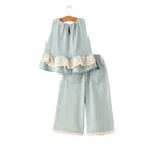 Girl's Youth Denim and Lace Set 