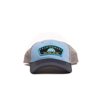 Crazy House Unisex Snapback Blue and Gray With Patch - Crazy House Western Wear