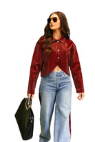 TwoFly Women's Wine Bandita Button Top 