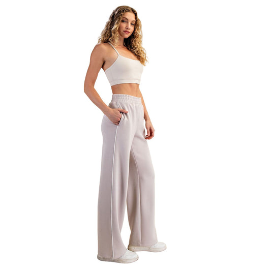 Women's Modal Scuba Piping Straight Pant P6393