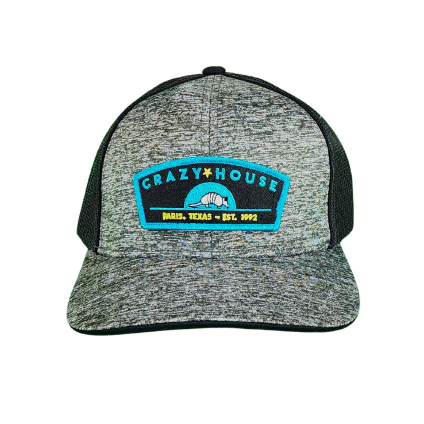 Heather Gray Snapback with Armadillo Sunrise Patch - Crazy House Western Wear