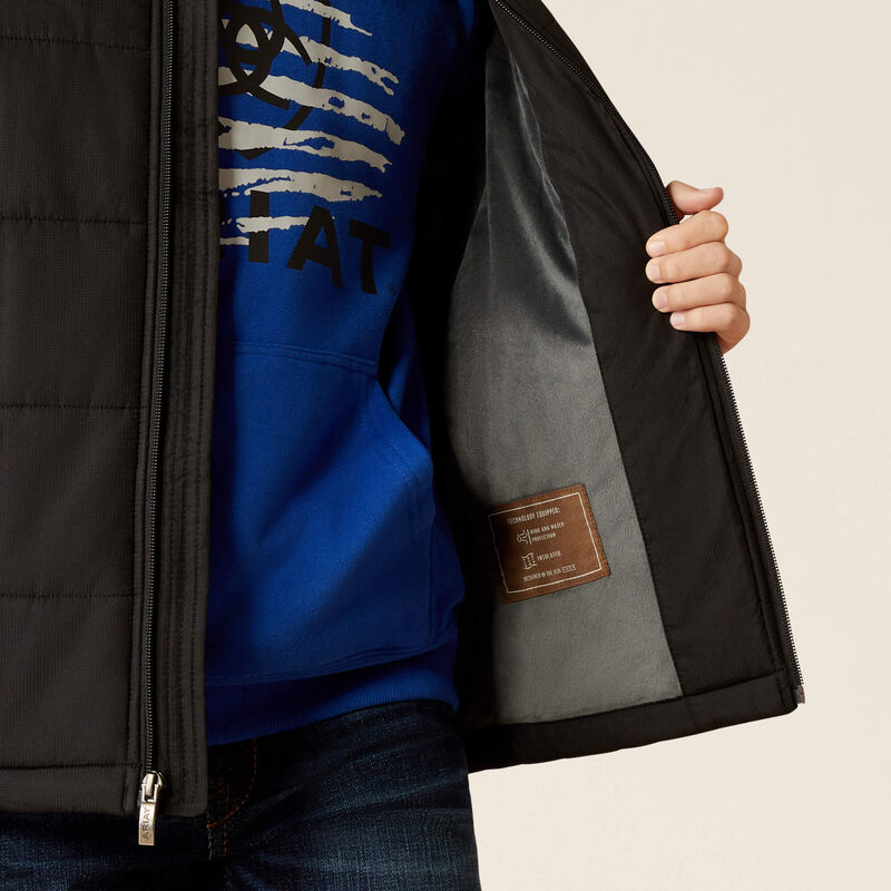 Boy's Ariat Black Crius Insulated Vest 10051985
