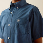 Boy's Ariat Key Largo Mini Geo Print Storm Shirt 10073670