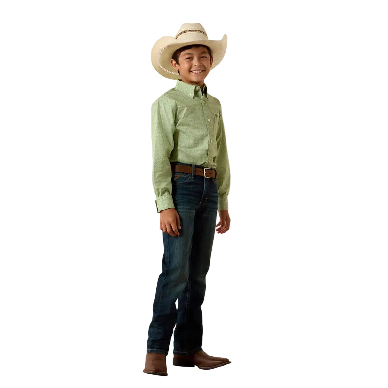 Boy's Ariat Loden Frost Abstract Print Smitty Shirt 10073673