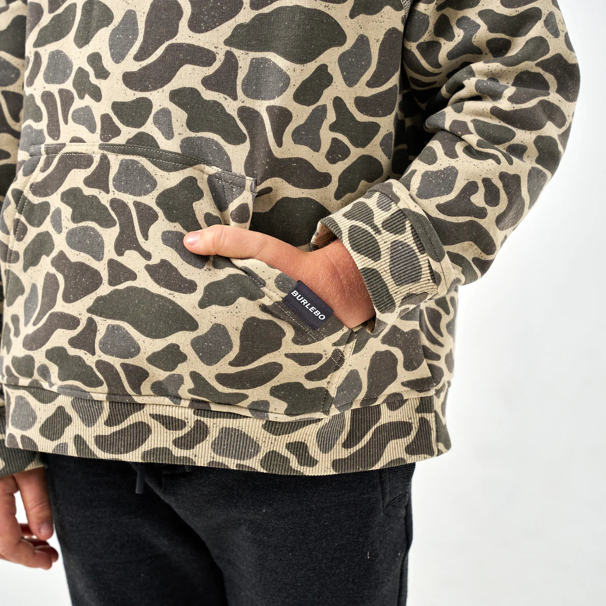 Boy's Burlebo Classic Deer Camo Fleece Hoodie