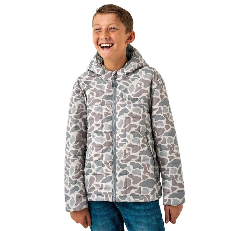 Boy's Burlebo Classic Deer Camo Puffer Jacket