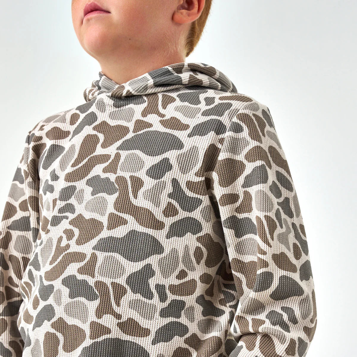 Boy's Burlebo Classic Deer Camo Thermal Hoodie Y-TH-CDC