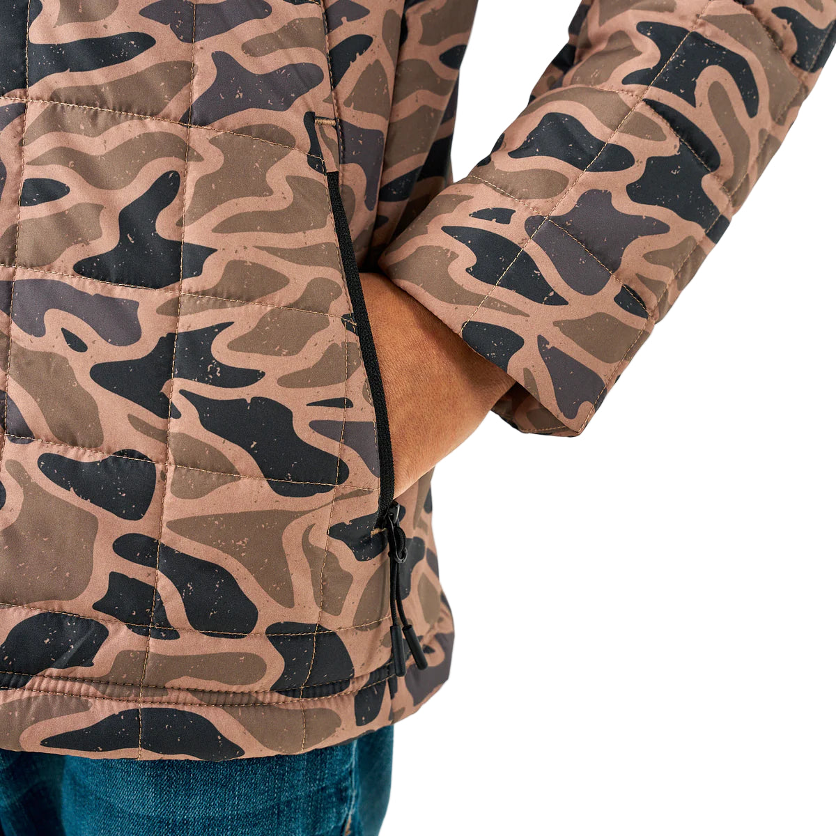 Boy's Burlebo Gauge Camo Puffer Jacket