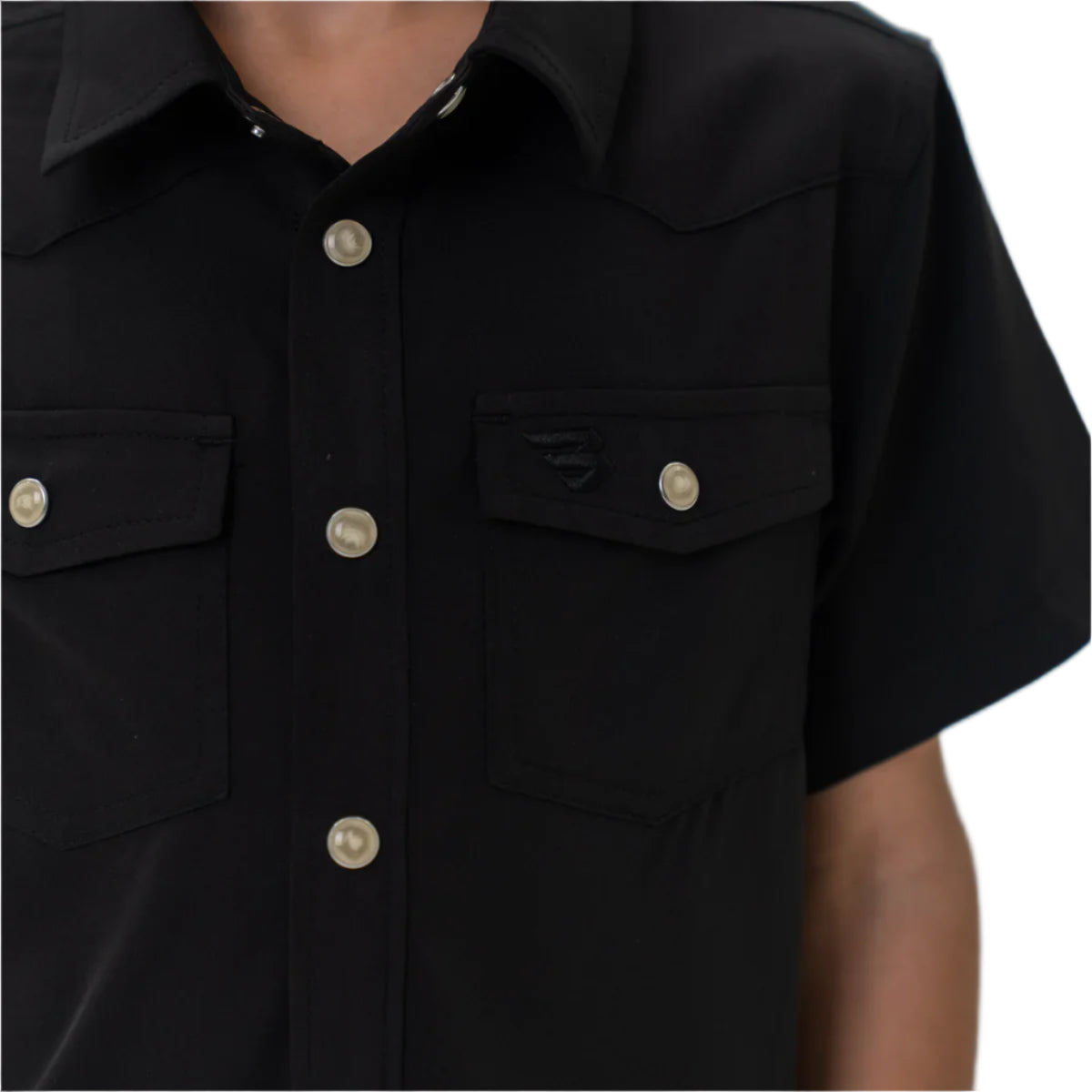 Boy's Burlebo Performance Western Shirt - Black Y-PWS-BLK - Crazy House Western Wear