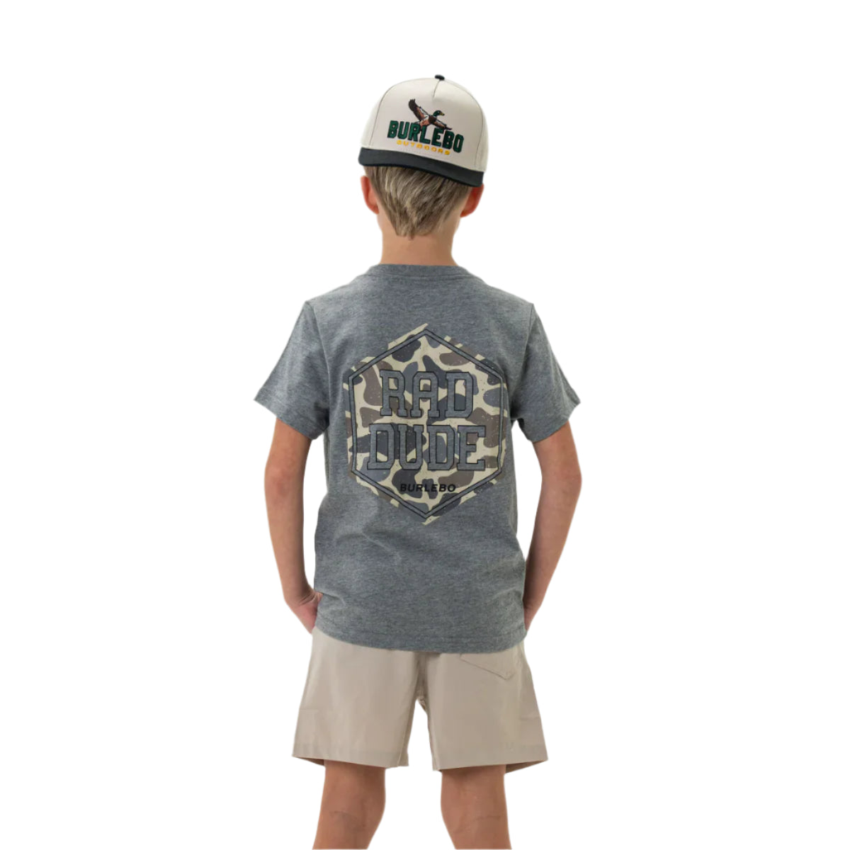 Boy's Burlebo Rad Dude - Dark Heather Grey Shirt Y-DUDDC-SS-DHG - Crazy House Western Wear