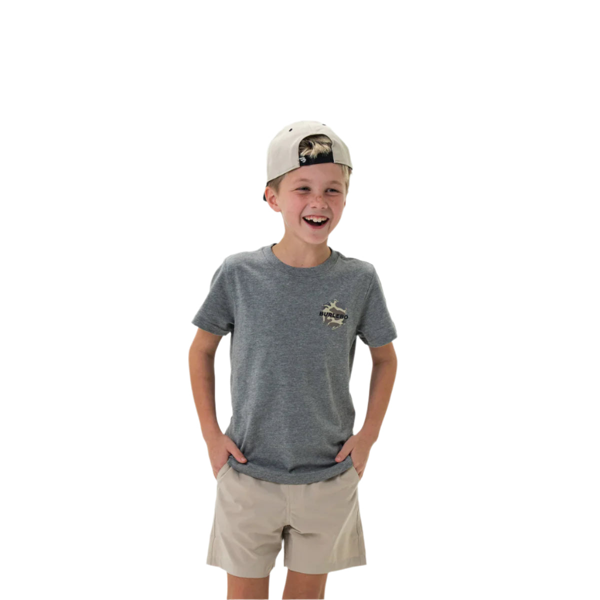 Boy's Burlebo Rad Dude - Dark Heather Grey Shirt Y-DUDDC-SS-DHG - Crazy House Western Wear