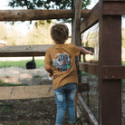 Boy's Burlebo Short Sleeve Tee Duck and Dogs Light Brown Y-SST-DKDG-LB