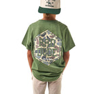 Boy's Burlebo Short Sleeve Tee Rad Dude Deer Camo Heather Olive Y-SST-DUDDC-HO