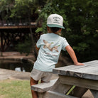 Boy's Burlebo Sky Blue Flying Mallards Short Sleeve T-shirt Y-SST-FM-SB