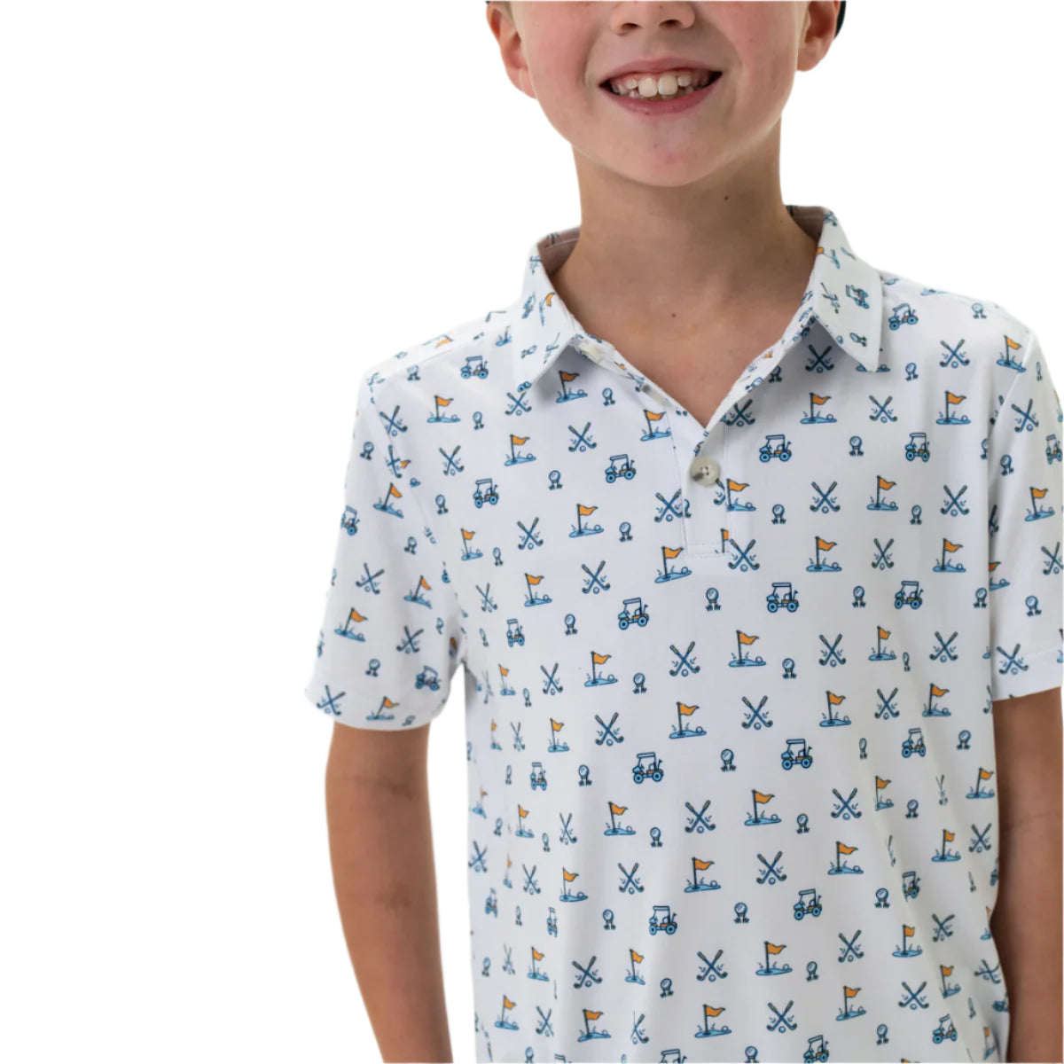 Boy's Burlebo Youth Polo - Hole In One Shirt Y-PP-HIO-W - Crazy House Western Wear