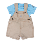 Boy's Carhartt Blue/Brown Short Sleeve Onesie Set CG8116-D15